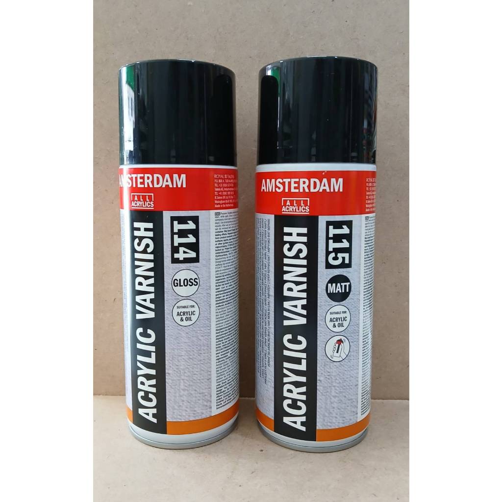 Amsterdam Acrylic Varnish Spray Gloss / Matt 400 ml. สื่อผสม สเปรย์เคลือบสีอะคริลิคแบบเงา / แบบด้าน