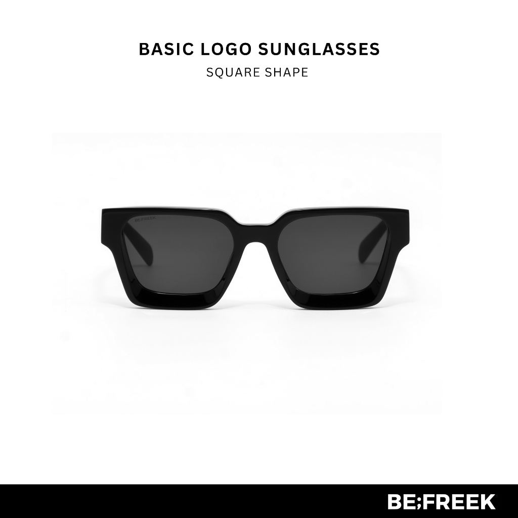 BE;FREEK แว่นกันแดดทรงสี่เหลี่ยม โลโก้เบสิก (สินค้าพร้อมส่ง) BE;FREEK SUNGLASSES SQUARE SHAPE BASIC LOGO (AVAILABLE NOW)