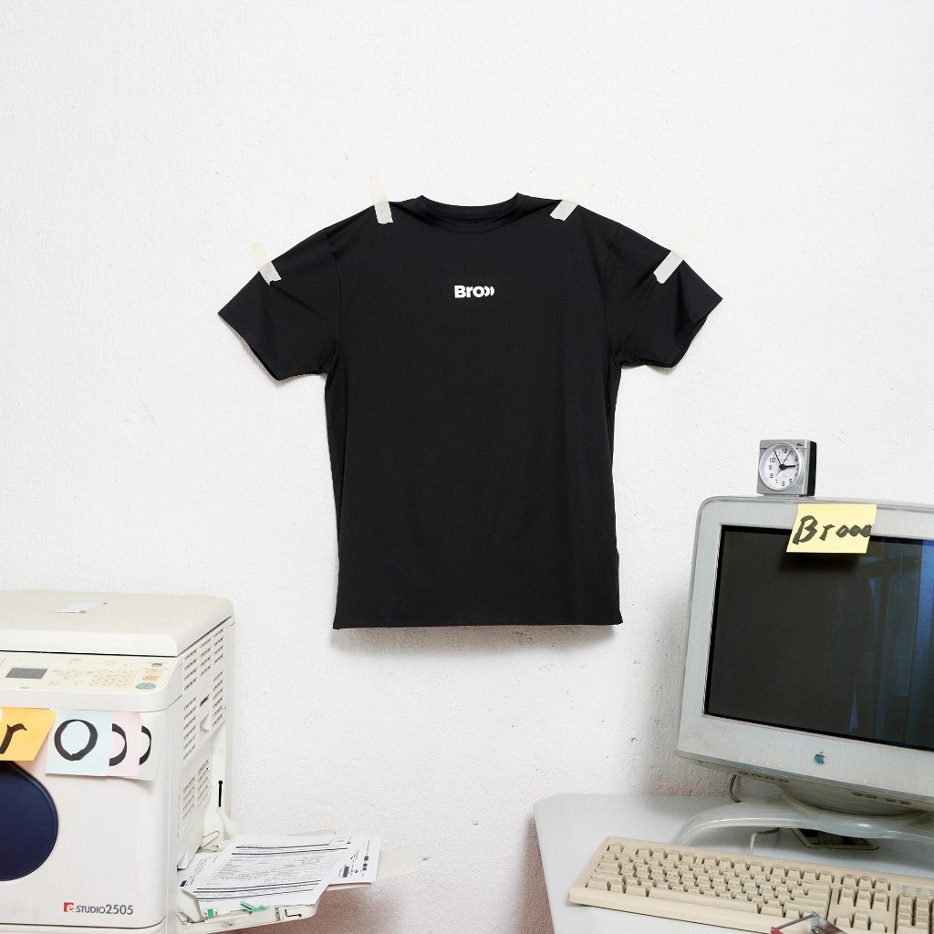 BROOO "OUT OF OFFICE" RUNNING SHIRT BLACK