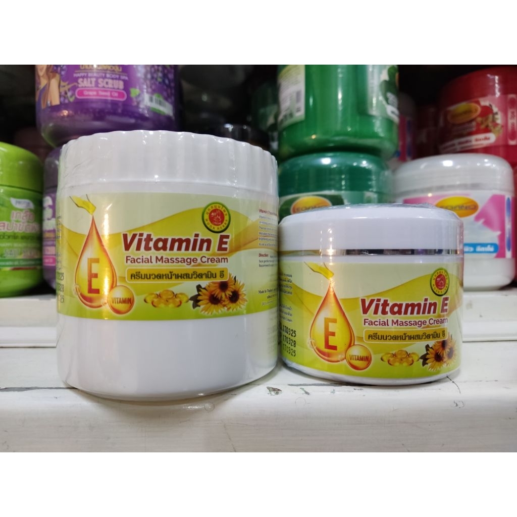 มุกสมุนไพร ครีมนวดหน้าผสมวิตามินอี  ครีมนวดหน้า
