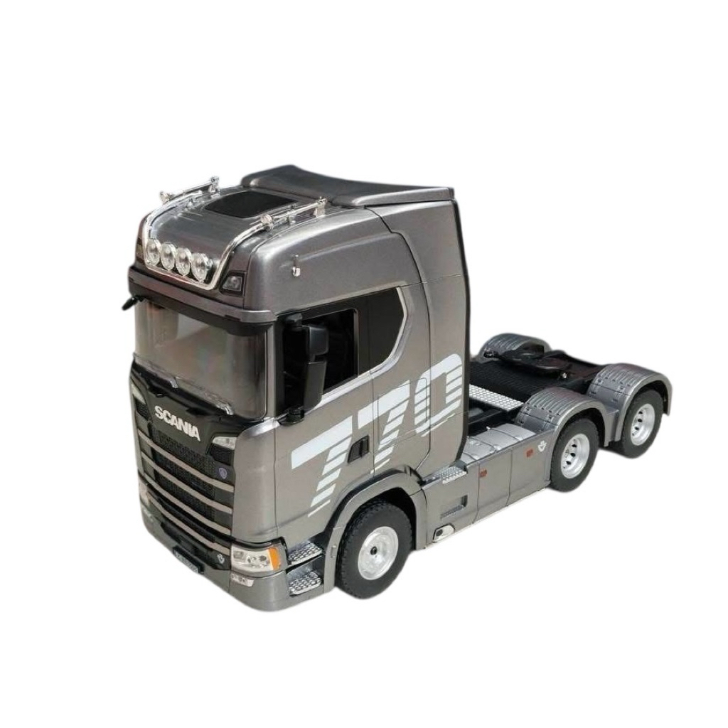 รถหัวลากบังคับวิทยุHuina1501 SCANIA(ส่วนหัวสีบรอนซ์) 770S V8 สเกล1:18 2.4GHzมีเสียงมีไฟแบตเตอรี่ชาร์