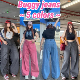 (11)Buggy jeans (รุ่น5สี) ทรงสวย เป๊ะ ผ้าดีใส่แล้วดูผอมเพรียว เก็บพุง พรางหุ่นได้ดี กำลังฮิต เสื้อผ้าสาวอวบอ้วน ไซส์ใหญ่