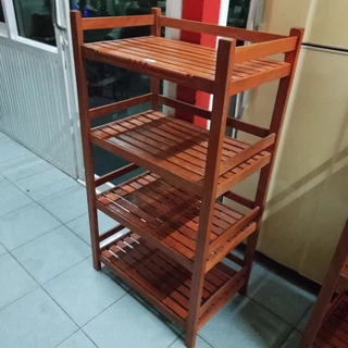 ชั้นวางของไม้ 4 ชั้น กดสั่งครั้งละ1 60 * 38 * 1 1 0 cm ประกอบเรียบร้อยพร้อมใช้งาน