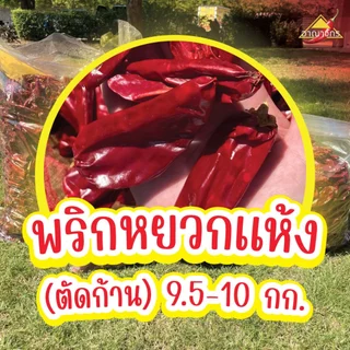 พริกแห้ง หยวก (ตัดก้าน) 9.5-10 กก. คัดเกรด เม็ดอวบ เม็ดใหญ่ ทำน้ำพริก ทำพริกแกง ทำพริกป่น อาหารอื่นๆ