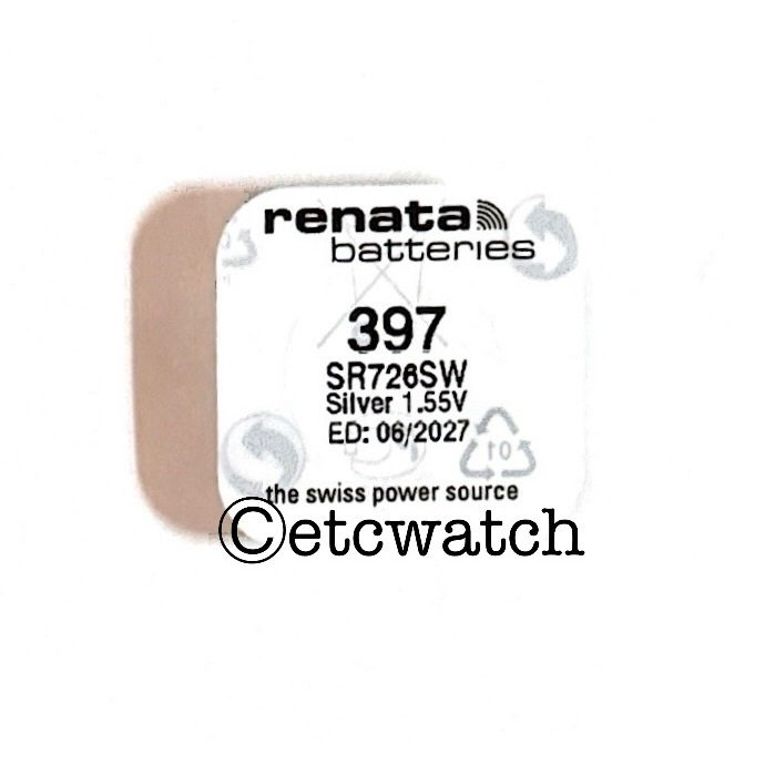 พร้อมส่ง> ถ่านกระดุม Renata 397 SR726SW Swiss made 1 ก้อน