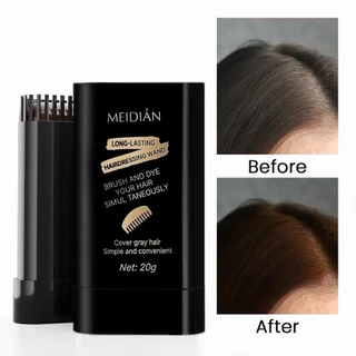 C.314MEIDIANหวีปิดผมหงอก แท่งย้อมผม2-in-1สีดำ น้ำตาล สูตรบํารุงอ่อนโยน กันน้ํา และกันเหงื่อ