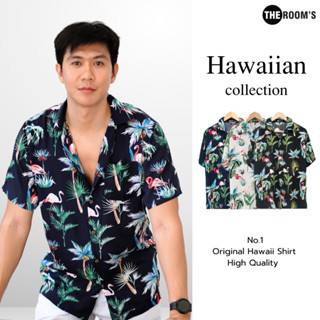 THE ROOM'S - เดอะรูม เสื้อฮาวาย โคตรนุ่ม แขนสั้น ผ้าไหมญี่ปุ…
