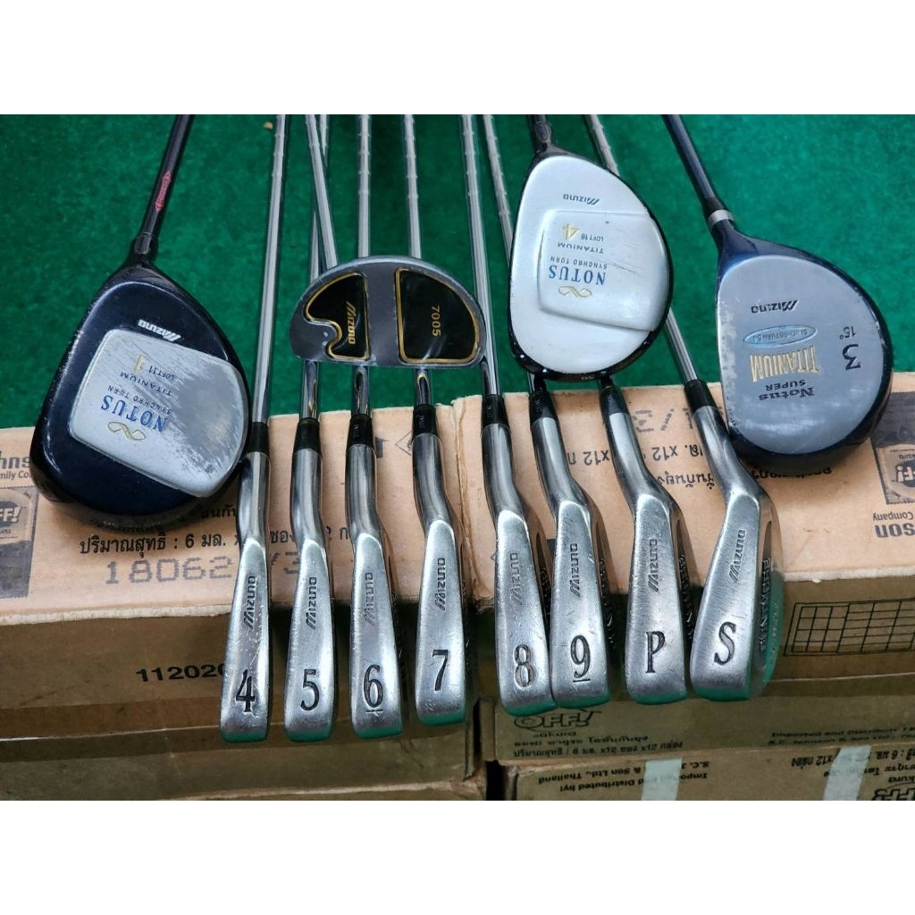Sale 6.6:ไม้กอล์ฟมือสอง  ชุดกอล์ฟชาย Mizuno GLINTMORE ก้านเหล็ก มือสอง (ไม่มีถุง)
