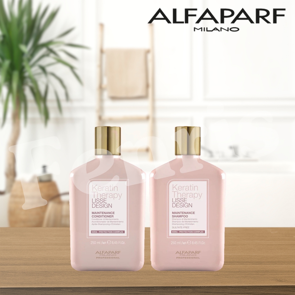 ALFAPARF KERATIN THERAPY LISSE DESIGN แชมพู ครีมนวดผม เติมเคราตินให้เส้นผม เคราติน ปราศจากสาร ซัลเฟต