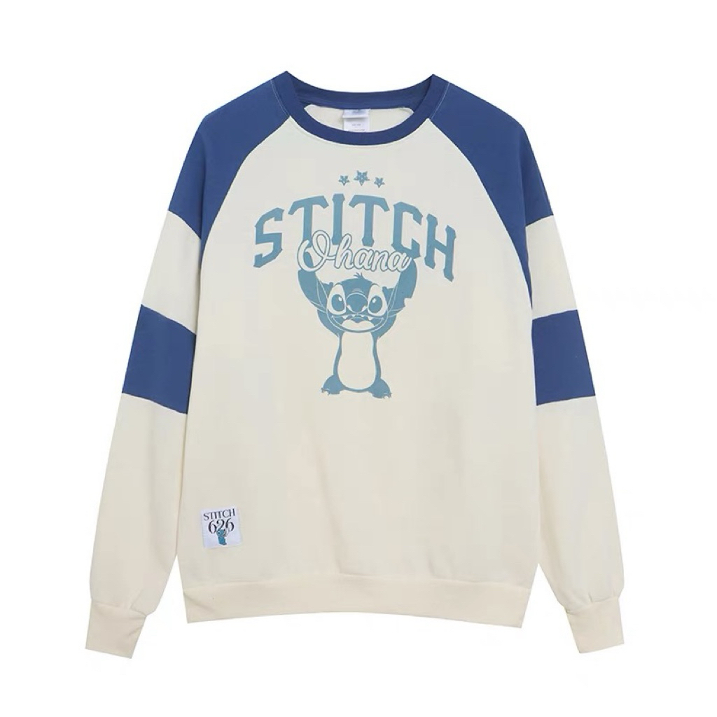 STITCH 626 BASEBALL TEE 🧊 เสื้อแขนยาว สติช 626 เบสบอล  ทูโทน 🧊 Disney แท้ (TS480