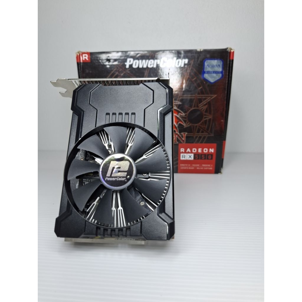 การ์ดจอ AMD RX 550/4GB POWER COLOR RED DRAGON V2 มือสอง ประกันถึง 2570 (nobox)