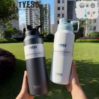 TYESO กระบอกเก็บความเย็น ใส่ได้ร้อน&เย็น SUS304 ขนาด 750ml 900ml 1200ml 1500ml เก็บอุณหภูมิได้ยาวนาน