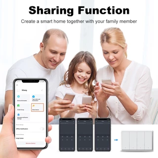 Tuya Zigbee Universal Piano Smart Switch ทูย่าสวิตช์อัจฉริยะแบบปุ่มกด Google Alexa