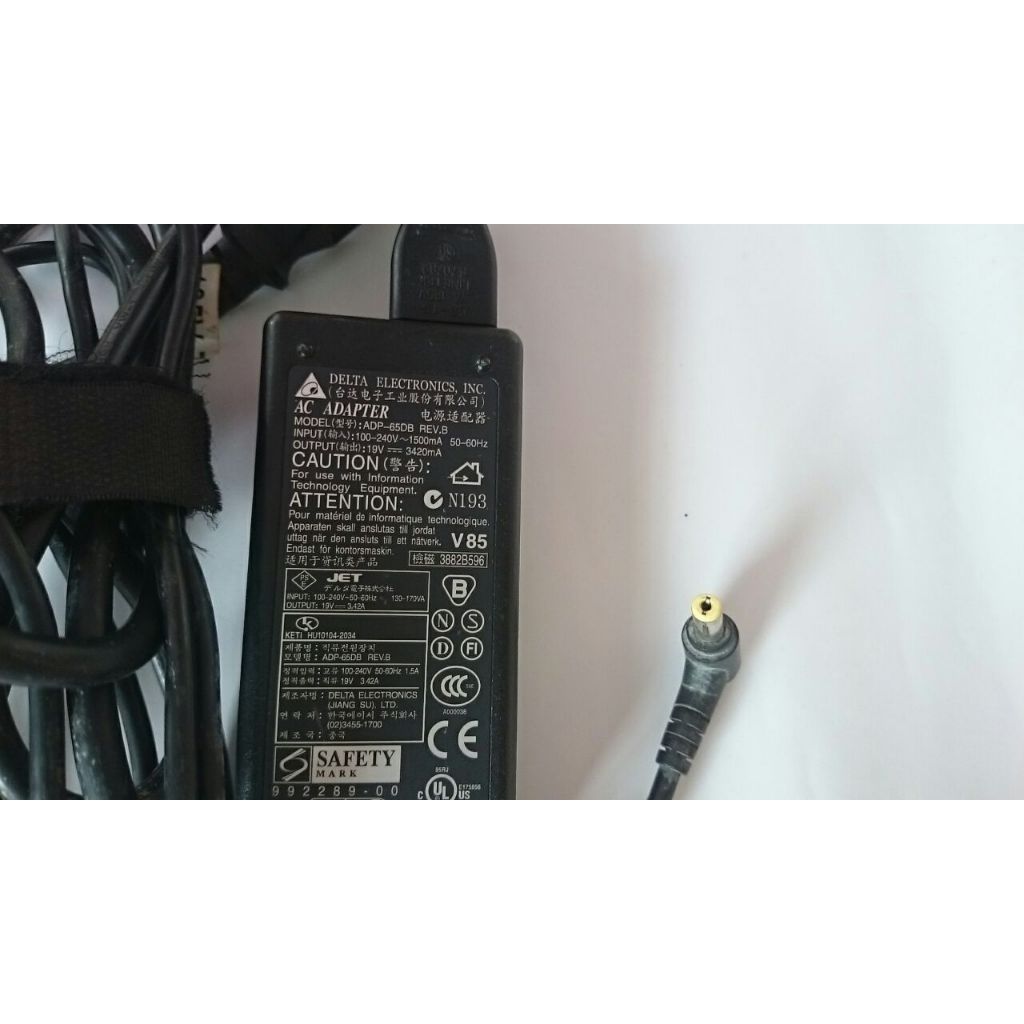 มือสอง Adapter 19V 3.42A 5.5x2.5มม.อะแด๊ปเตอร์ ที่ชาร์จ Notebook โน๊ตบุ๊ค ADP-650DB สำหรับ Notebook 