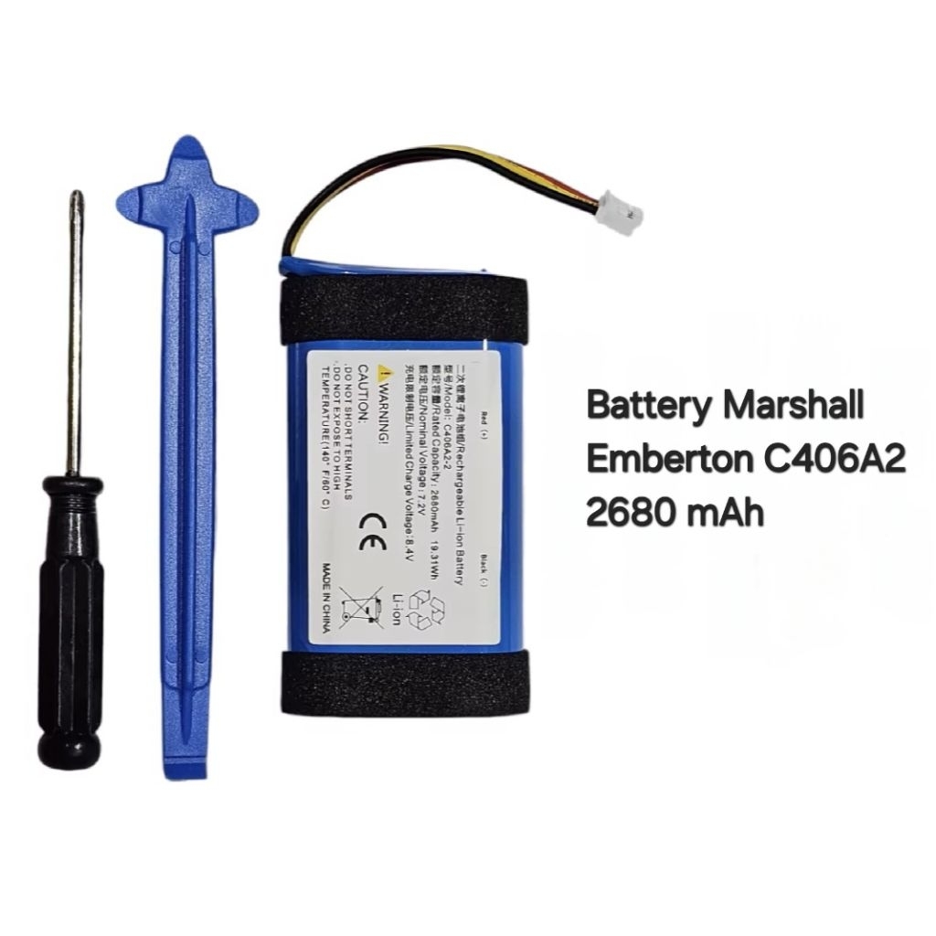 MARSHALL EMBERTON , EMNERTON2 2680mAh  3สาย C406A2-2  Bluetooth Battery แบตเตอรี่ แบตลำโพง มีของแถม 