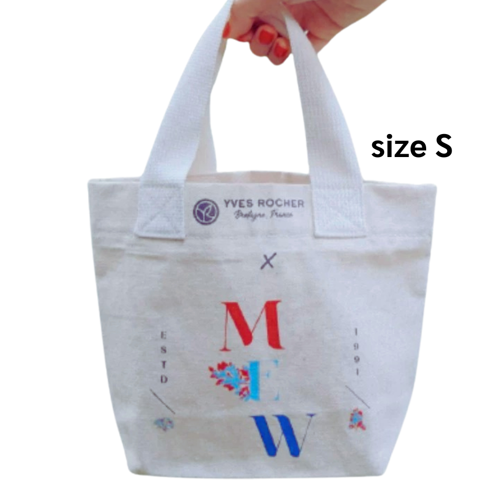 กระเป๋าผ้า Yves rocher mew bag / size S กระเป๋าผ้าถือ/สะพาย
