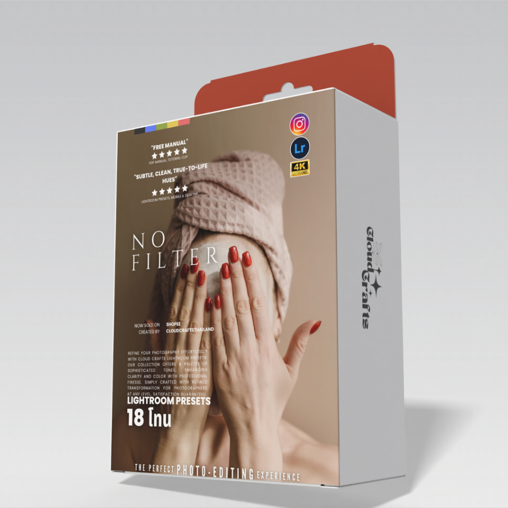Natural Look | 18โทน | ฟิลเตอร์แต่งภาพพรีเมี่ยม | Lightroom | Pro-Grade Edits | Crafted By CloudCraf
