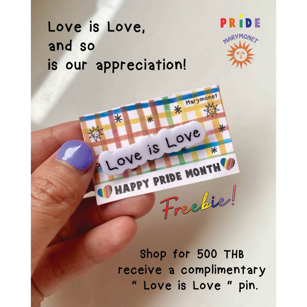 เข็มกลัด Love is Love (รับฟรี เมื่อช้อปครบ 500.-)