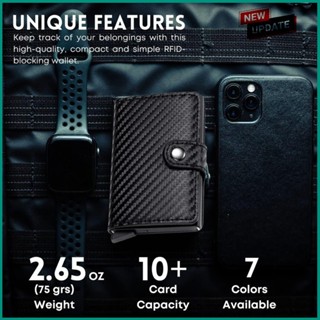 Anti Rfid ผู้ถือบัตรเครดิต มีหัวเข็มขัด Bank Cardholder กล่อ…