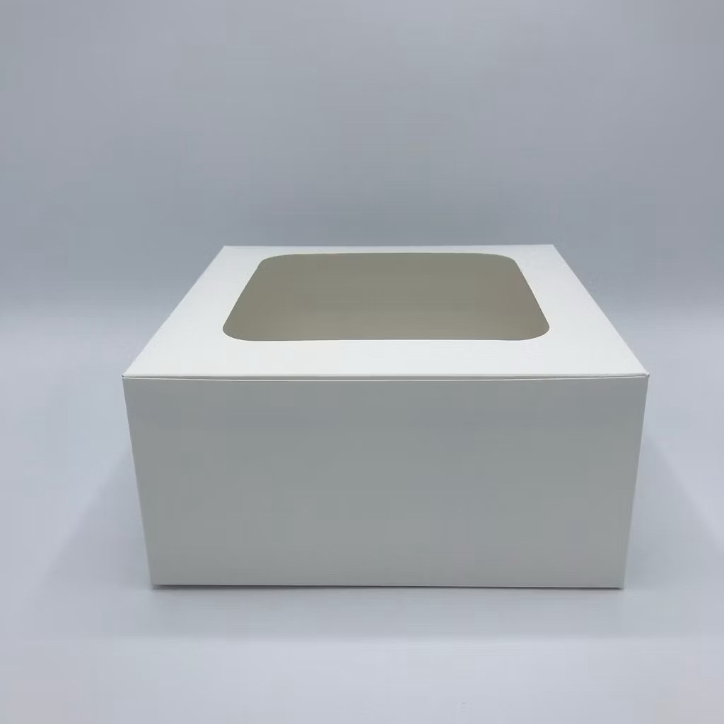 Treebox กล่องเค้ก1ปอนด์มาตรฐานสีขาว20.5*20.5*10 ซม(แพค10ใบ)