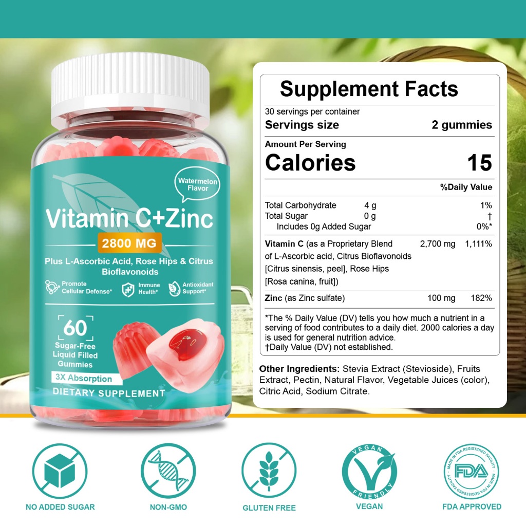 Softher Vitamin C + Zinc Gummy For บํารุงสมอง 60 แตงโม วิตามิน สังกะสี อาหารเสริม กัมมี่ - รูปที่ 7