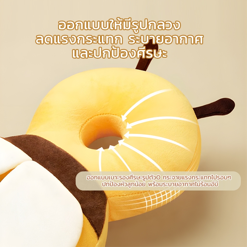 หมอนกันกระแทกเด็ก หมอนกันล้มเดิน หมอนป้องกันหัวทารก ลดอาการบาดเจ็บ กันหงายหลัง หมอนหนุนเด็กแรกเกิด ส่งจากไทย - รูปที่ 3