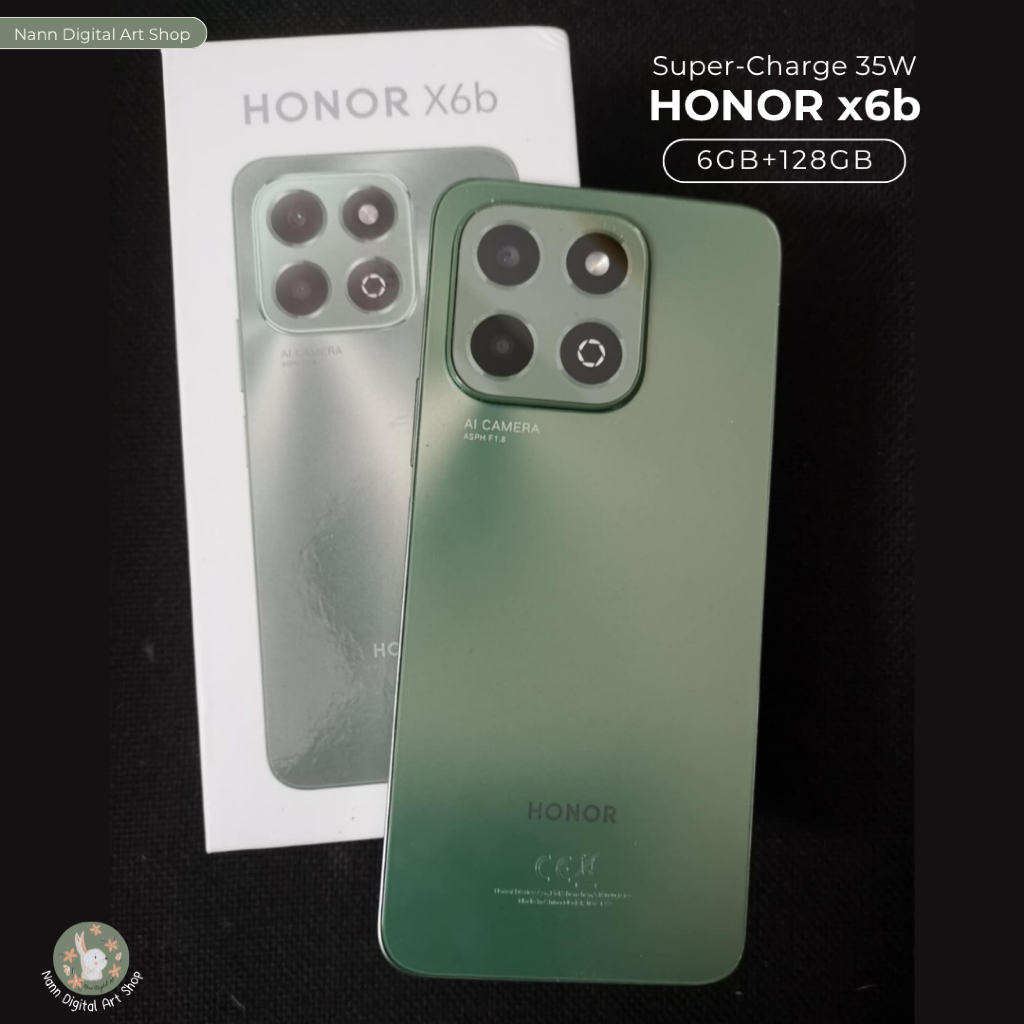 HONOR X6b (12(6+6)+128GB) สีเขียว Forest Green หน้าจอ 6.56" Super-Charge 35W มือสอง