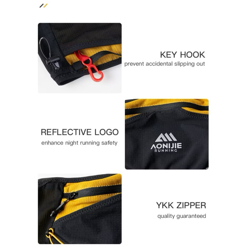 AONIJIE W8141 กระเป๋าเข็มขัดสําหรับวิ่งสําหรับวิ่งจ๊อกกิ้ง Woman Man เอวแพ็คพร้อมขวดน้ําขนาด 500 มล. - รูปที่ 7