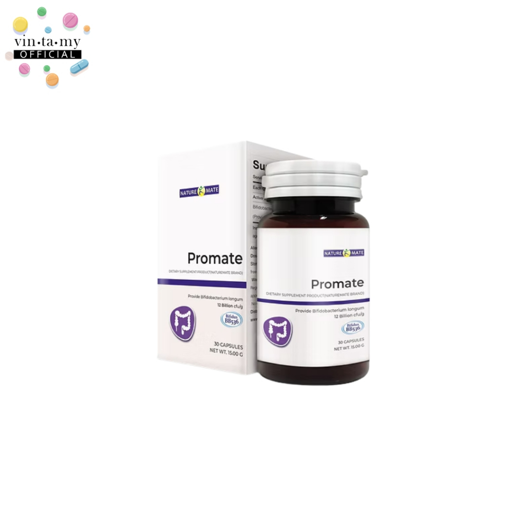 โพรไบโอติก Naturemate(เนเจอร์เมท) Promate ขนาด 30 แคปซูล [Exp.10/2026]