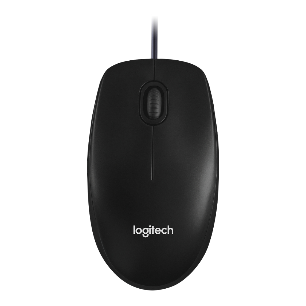 เมาส์ออฟติคัล สีดำ Logitech M100R