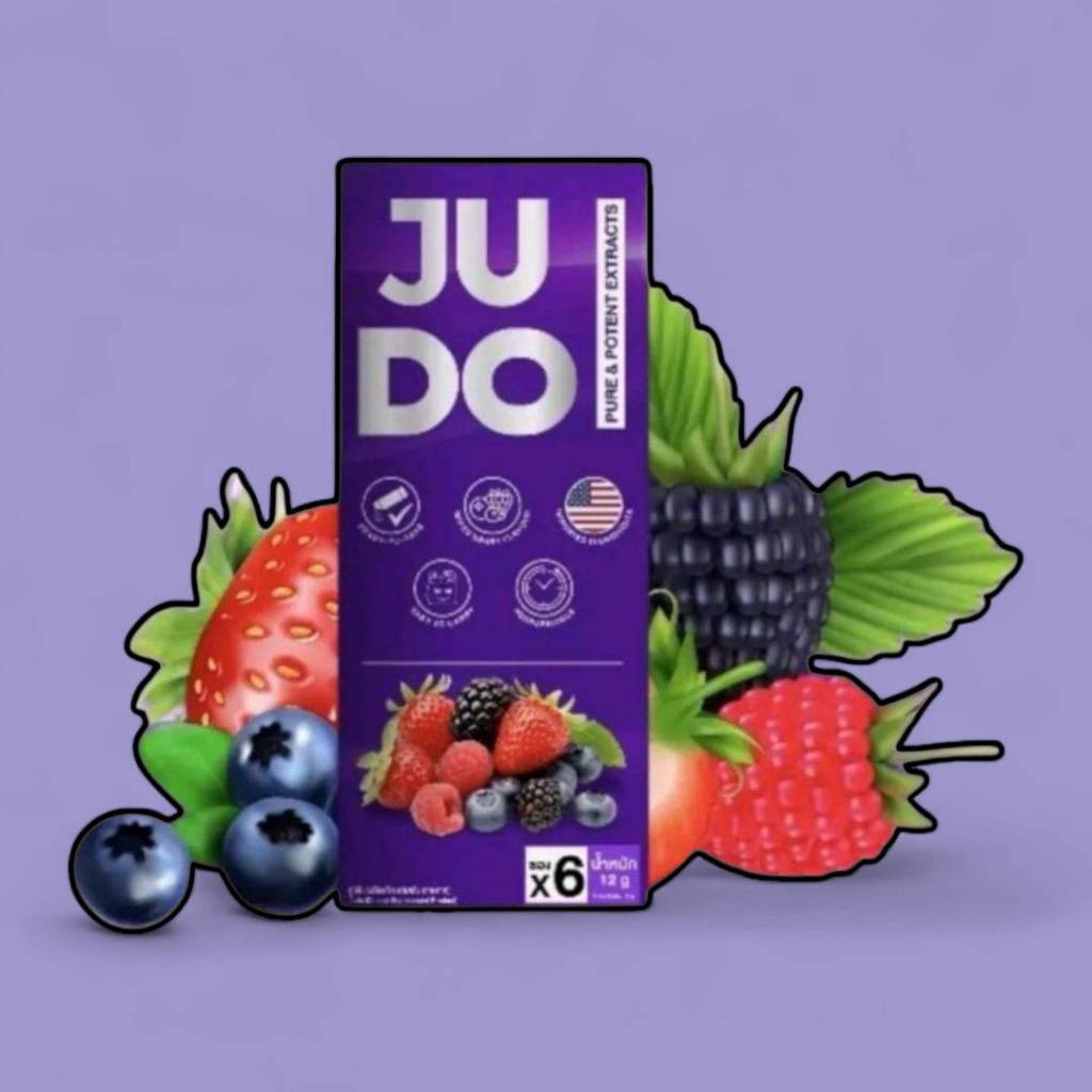 JUDO ผลิตภัณฑ์อาหารเสริมชนิดผงกรอกปาก จูโด้ 1 กล่อง 6 ซอง