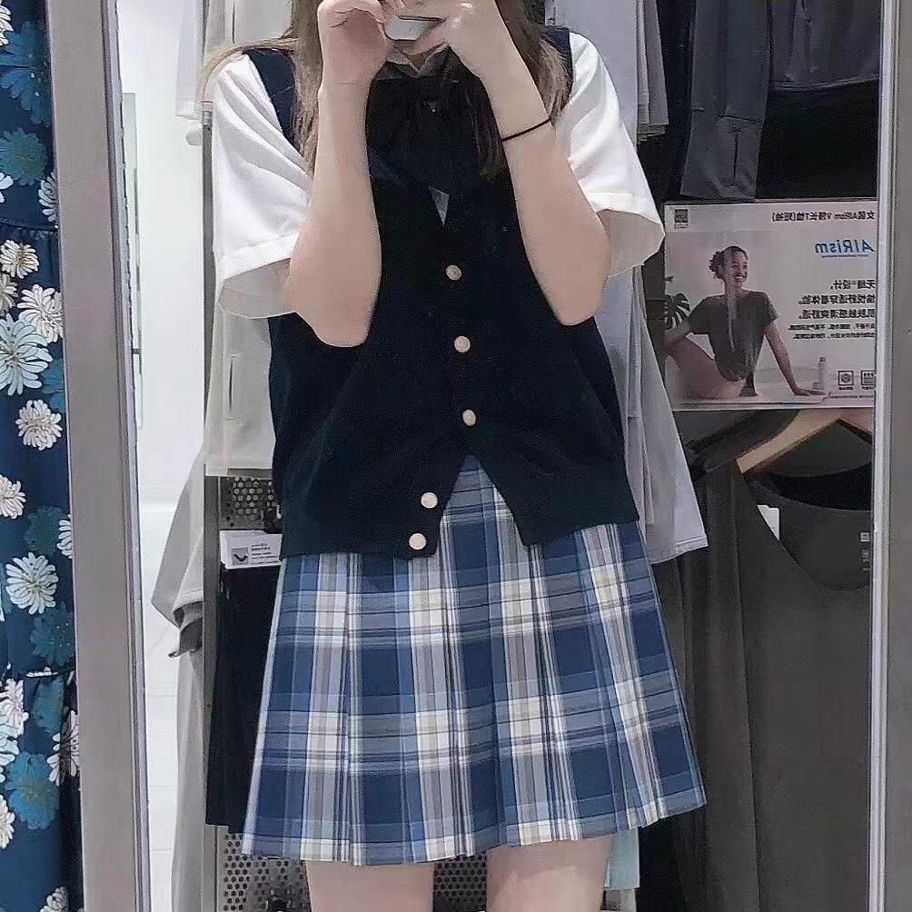 ✨จัดส่งทันที✨กระโปรงลายสก๊อต  JK ชุดนักเรียน  เอวสูง  กระโปรงสั้น ชุดนักเรียนเกาหลี กระโปรงเทนนิส - รูปที่ 5