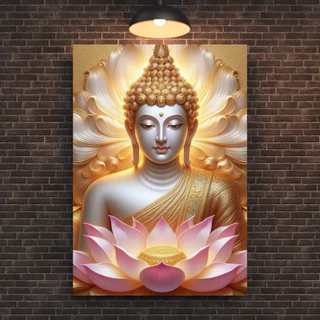 กรอบลอยไวนิล รูปพระพุทธเจ้า ตกแต่งบ้านและห้องพระ
