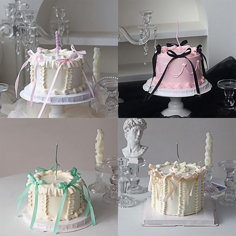 ริบบิ้น โบว์ริบบิ้น ตกแต่งเค้ก โบว์ DIY หน้ากว้าง1cm ยาว91m ม้วนใหญ่