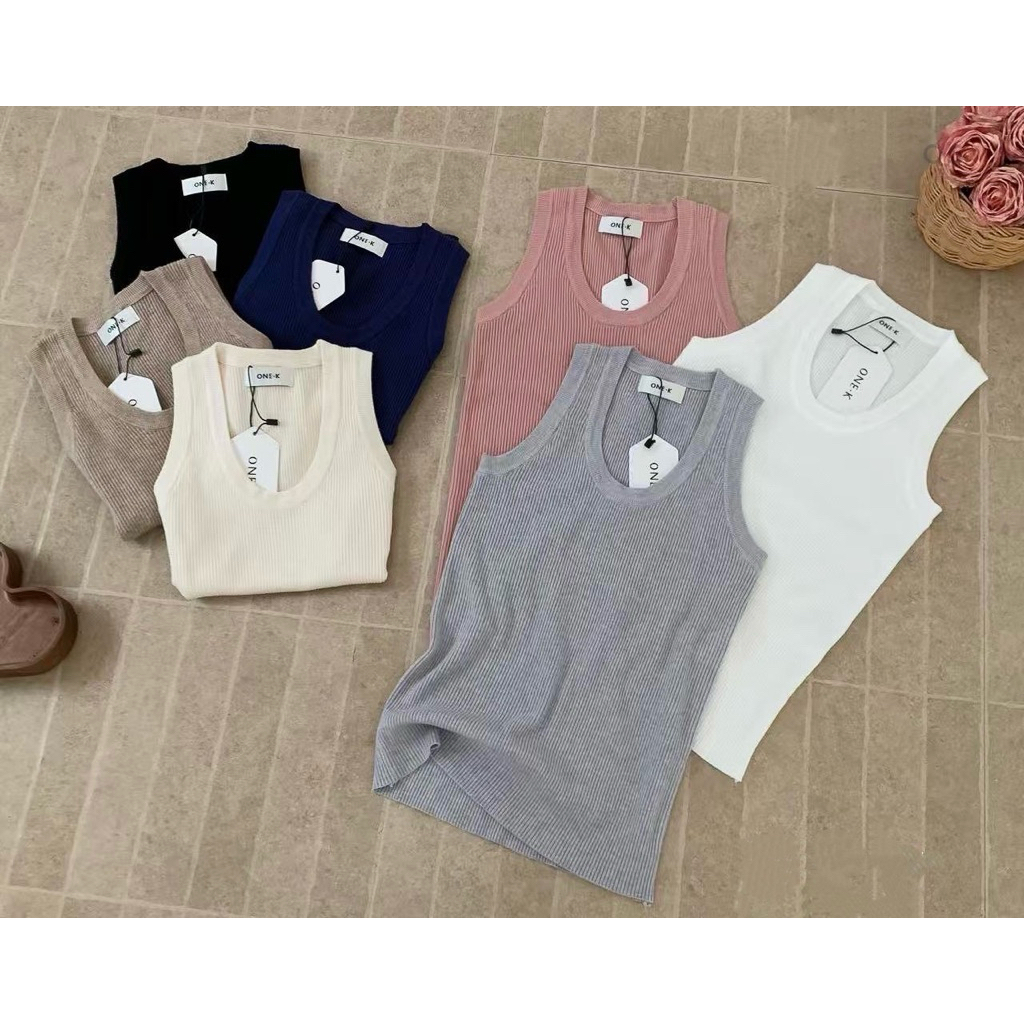 เสื้อกล้ามคอวี เนื้อผ้านุ่ม งานป้าย one-k