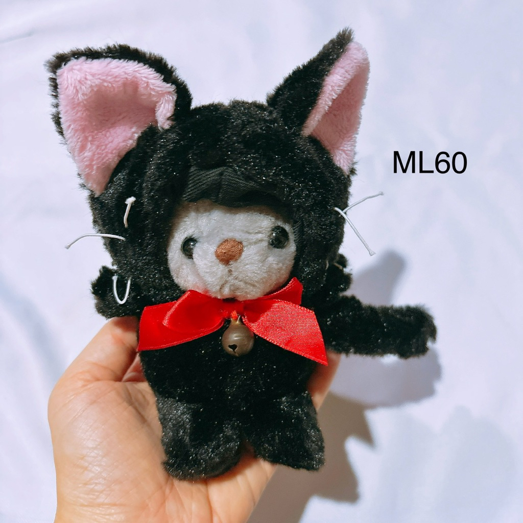 ตุ๊กตา แมว หมี แมวดำ มือสอง black cat teddy bear hoodie huis ten Bosch