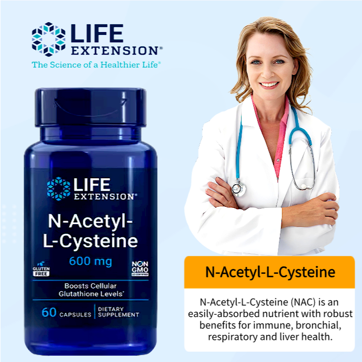 in stock American Life Extension N acetylcysteine NAC N-Acetyl-L-Cysteine