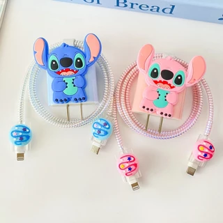 เคสหัวชารจ์ 【ส่งจากไทย มาใหม่ 1ชุด 5ชิ้น】 เคส สำหรับ ไอโฟน 18W/20W สายชาร์จ ลายการ์ตูนน่ารัก Cable