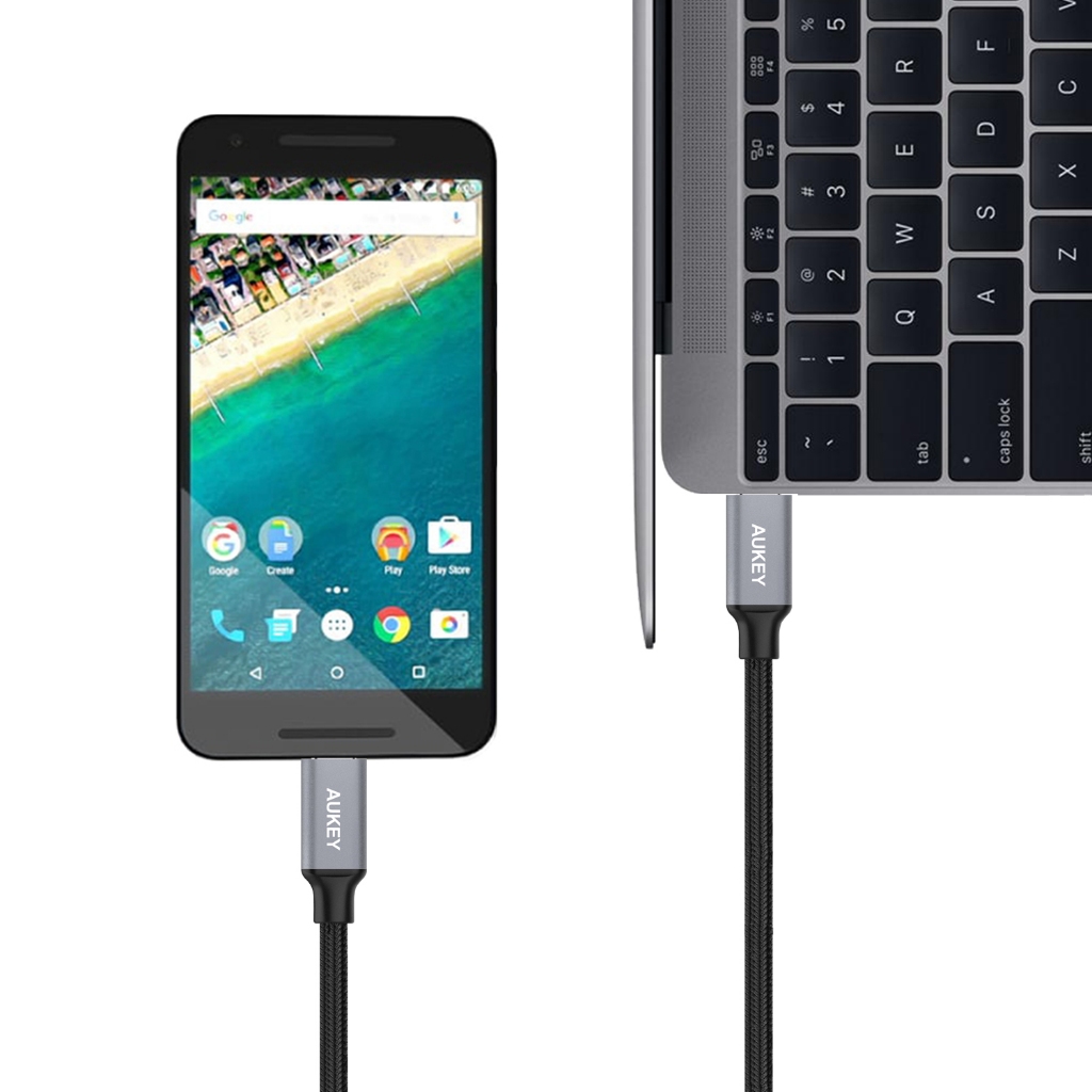 AUKEY สายชาร์จเร็ว 60W USB-C to USB-C 3A Nylon Braided Fast Charge | CB-CD5 - 6