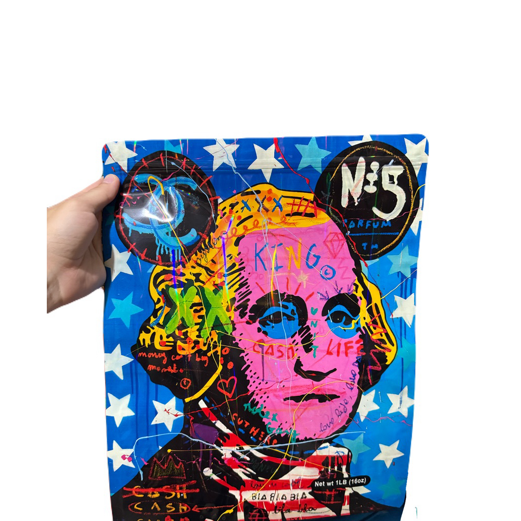 Benjamin Art Mylar zip bag size 454 grams / 1 lb