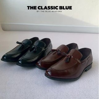 (พร้อมส่ง) The Classic blue - Atcana Tassel Loafer shoes รองเท้าหนังโลฟเฟอร์ - ไซส์ใหญ่สุด 48 ยาว 29 ซม.