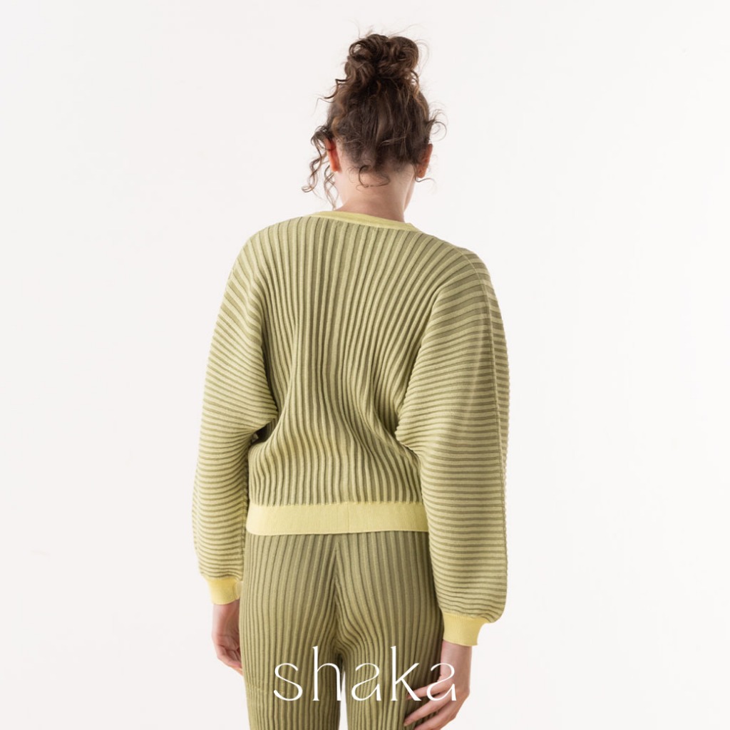 Shaka SS24 Knit Pleat Cardigan เสื้อสไตล์คาดิแกน แขนโดแมน BL-8240212 — صورة 7