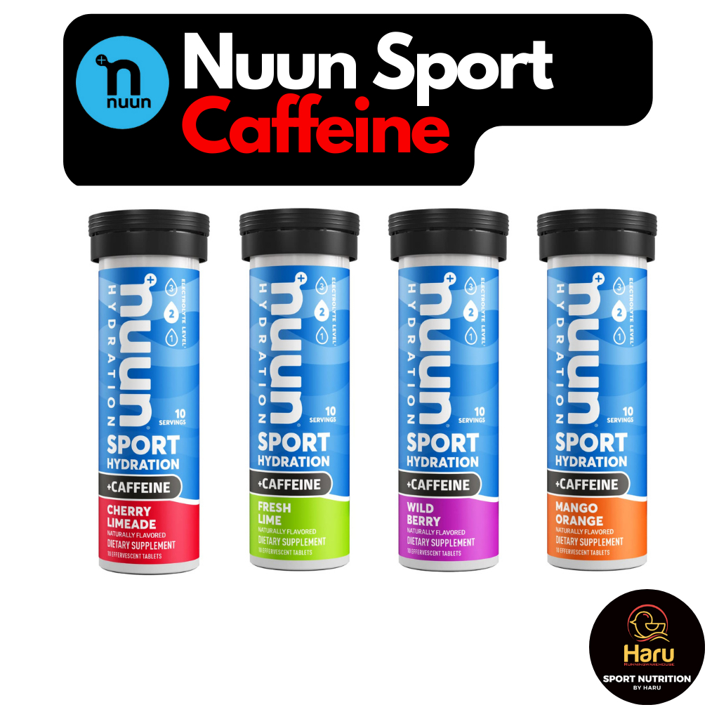 Nuun Hydration Electrolyte Sport  + Caffeine: เม็ดฟู่เกลือแร่แบบเม็ดผสมน้ำ
