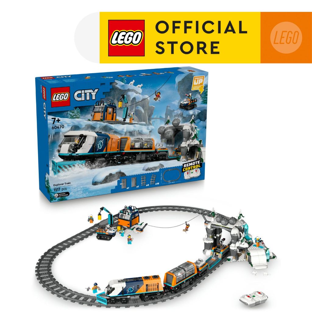 LEGO City 60470 Explorers' Arctic Polar Express Train (1517pcs.), Building Blocks, Kids Toy