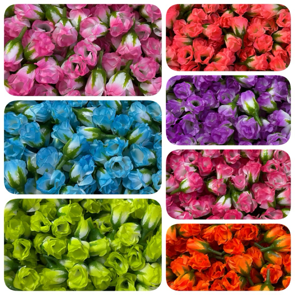 ดอกกุหลาบจิ๋ว สีทู-โทน กุหลาบปลอม