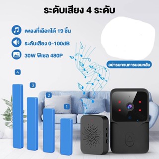 กริ่งไร้สาย กริ่งประตู HD WiFi 1080P กริ่งประตูไร้สาย ออดไร้…