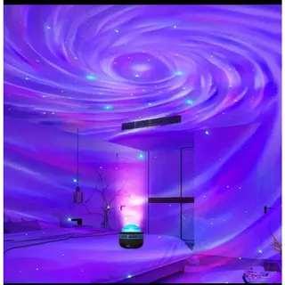 โคมไฟฉายแสงออโรร่าดนตรีหมุนได้, LED RGB, โคมไฟฉายเจ็ดสี, ห้องนั่งเล่น ไฟกลางคืนบรรยากาศข้างเตียงใน