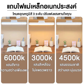 ไฟหน้ากระจก โคมไฟแม่เหล็ก โคมไฟLED ป้องกันตา โคมไฟตั้งโต๊ะชาร์จไฟได้ ไฟกลางคืน สำหรับตู้เสื้อผ้า โต๊ะทำงาน table lamp