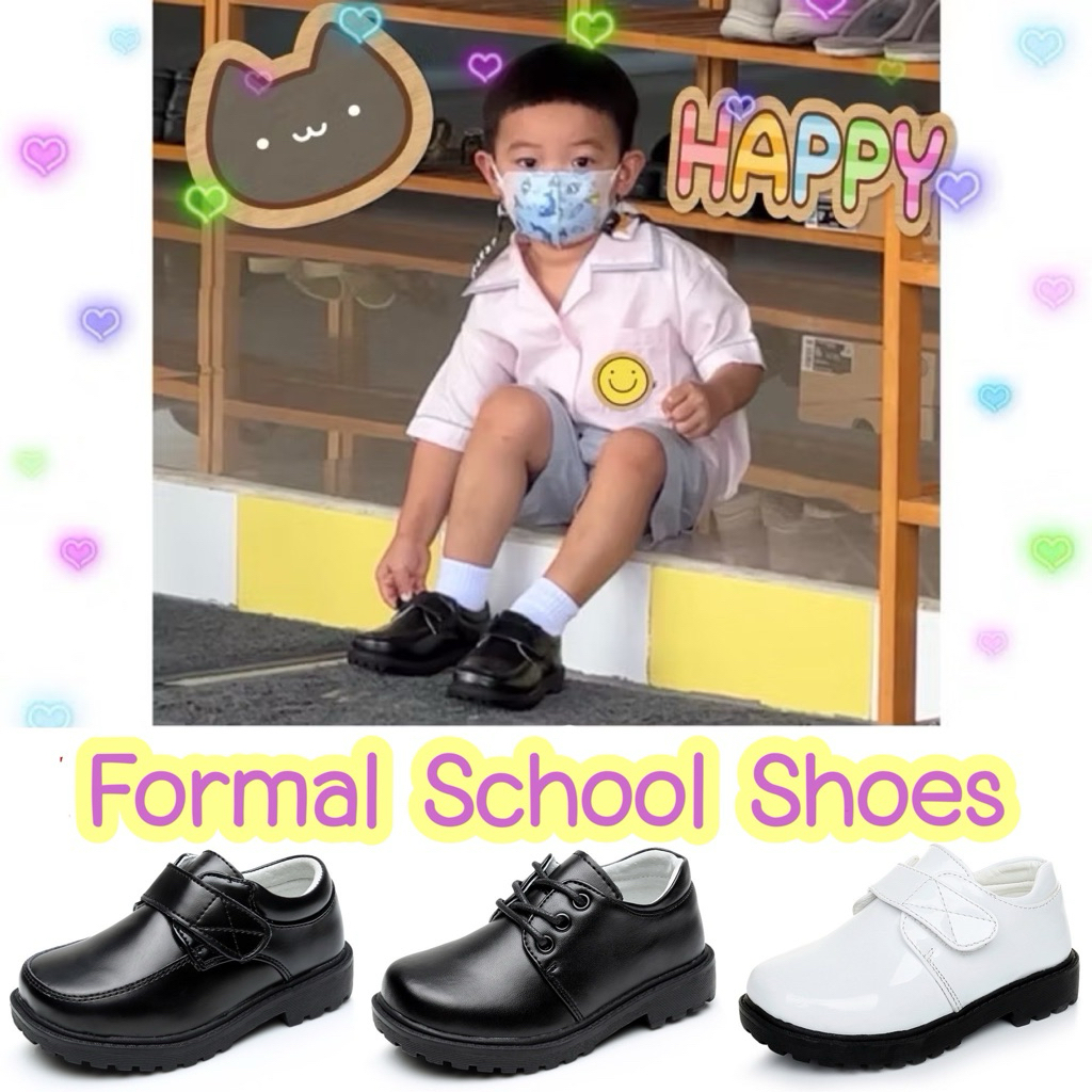 (ส่งไว🇹🇭)Children Leather shoe's school boy รองเท้านักเรียนชายเด็กอนุบาล รองเท้านักเรียนแนวอินเตอร์ - Sensory Play by KT