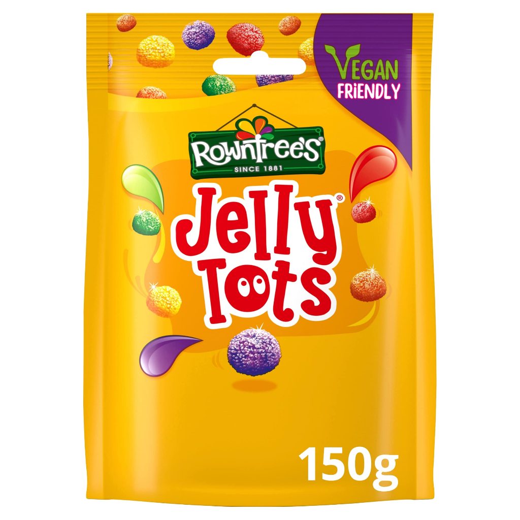 ROWNTREES Jelly Tots - * VEGAN FRIENDLY * Bag of Sweets / Candy 120g UK IMPORT